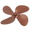 Stove Fan Blade Aluminium Alloy 4 Blades Set Kit with Hex Wrench Screw for Replacement Bronze