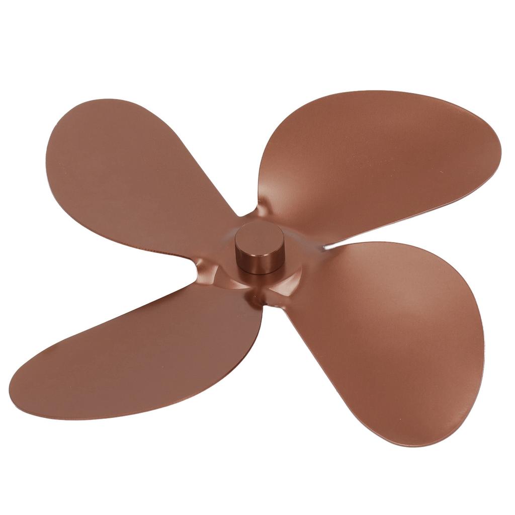Stove Fan Blade Aluminium Alloy 4 Blades Set Kit with Hex Wrench Screw for Replacement Bronze