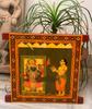 Hand Painted Shrinathji Window Frame: Indian Jharokha Wall Hanging