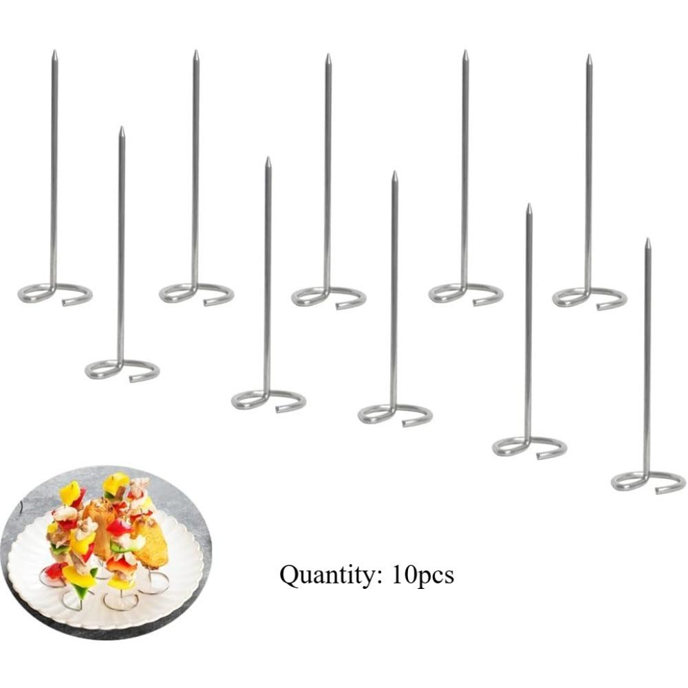 

Металлический вертикальный шампур для кебаба, многоразовые аксессуары из нержавеющей стали для аэрофритюрницы и гриля - вертикальный шампур для кебаба из фруктов и мяса