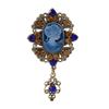 New beautiful head pendant brooch retro court style alloy diamond accessories pin high-end corsage