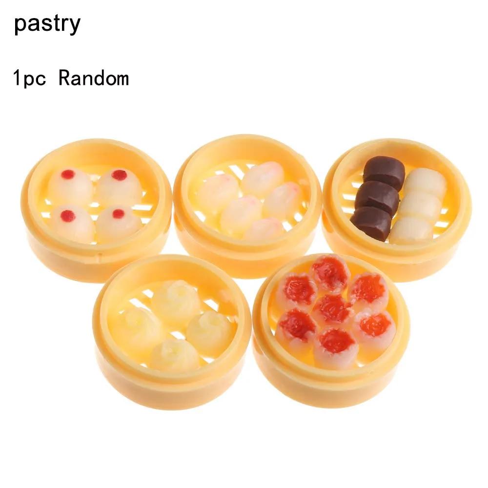 Pcs 1 Random Miniature Dollhouse Chinese Rice Pastry Casserole Noodles Dessert Kitchen Toy Fake Food Toy Dollhouse Decoration