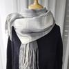 Women's 2024 Korean Style Plaid Snood: Versatile Thick Tassel Shawl for Autumn and Winter