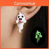 Trendy Halloween Ghost Earrings Stunning Glow In The Dark Fashion Accessories For Women