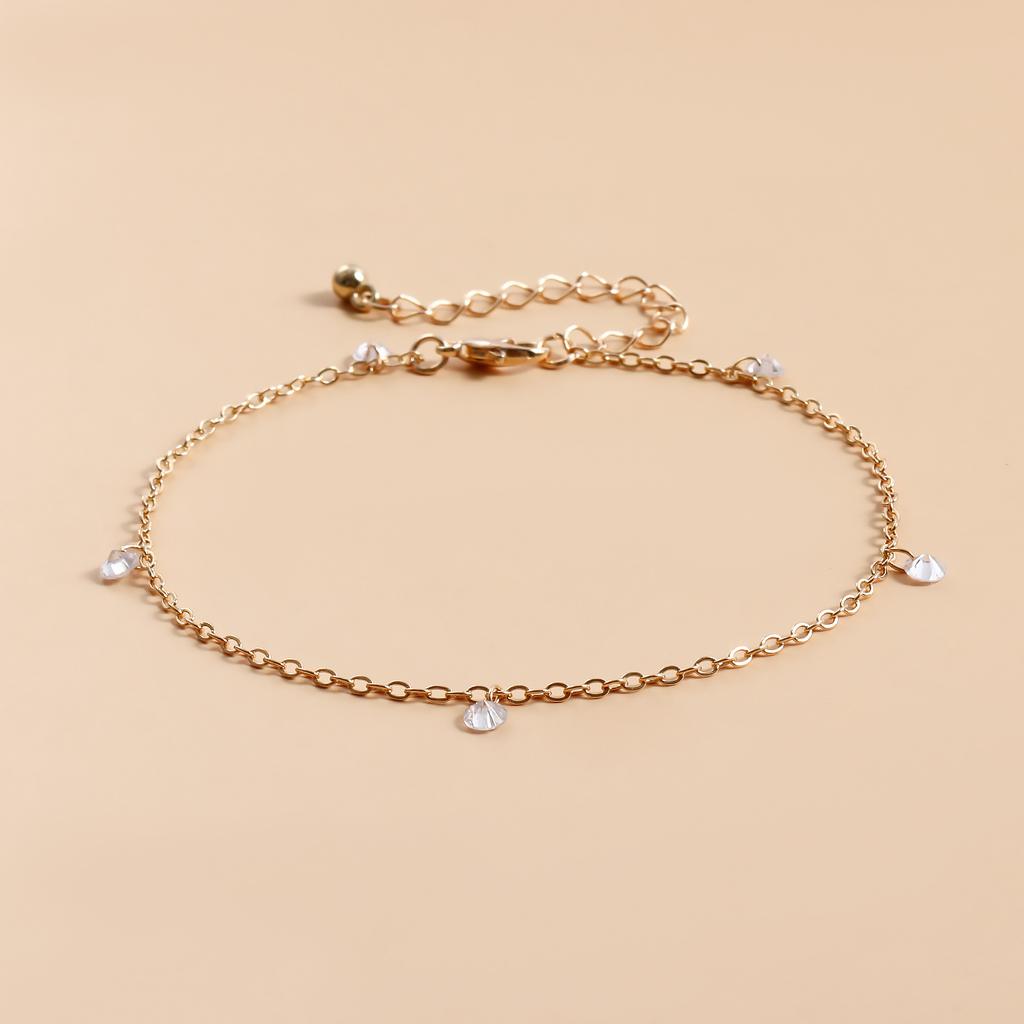 Accessories, Metal Chain Beach Anklets, Bohemian Fashion Rhinestone Feet