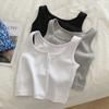 Women's Summer Slim Fit Vest: Black, White, Gray - Trendy, Versatile, and Stylish Lightweight Base Top.