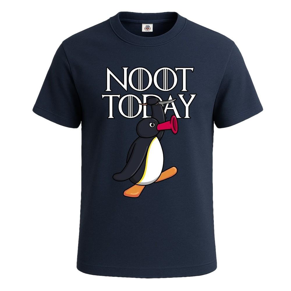 New noot today pingu funny penguin graphic mens tshirt gift party novelty top
