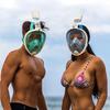Silicone Full Face Snorkel Mask 180 Degree View Anti Fog Leak Proof Breathing Tube Camera Mount Swimming Safety Gear