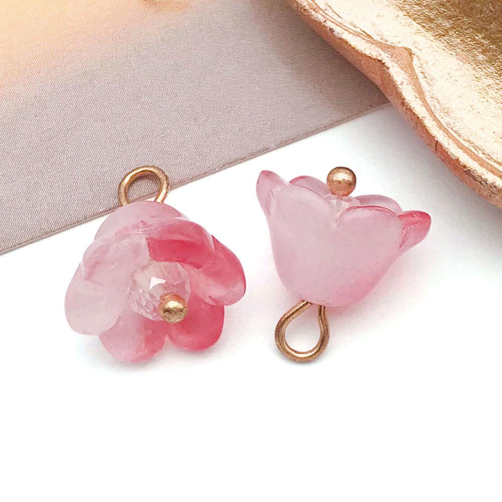 Lily of the Valley Glass Pendant Charm for DIY Jewelry