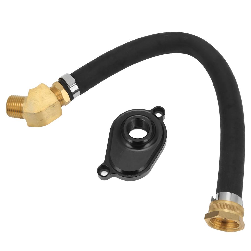 Zestaw do płukania chłodnicy oleju z anodowanym aluminiowym adapterem Zamiennik dla Ford Powerstroke 6.0L 2003‑2010