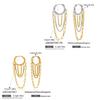 Minimalists Tassels Earrings with Chain Accent Stainless Steel Drop Designs for Everyday Elegant