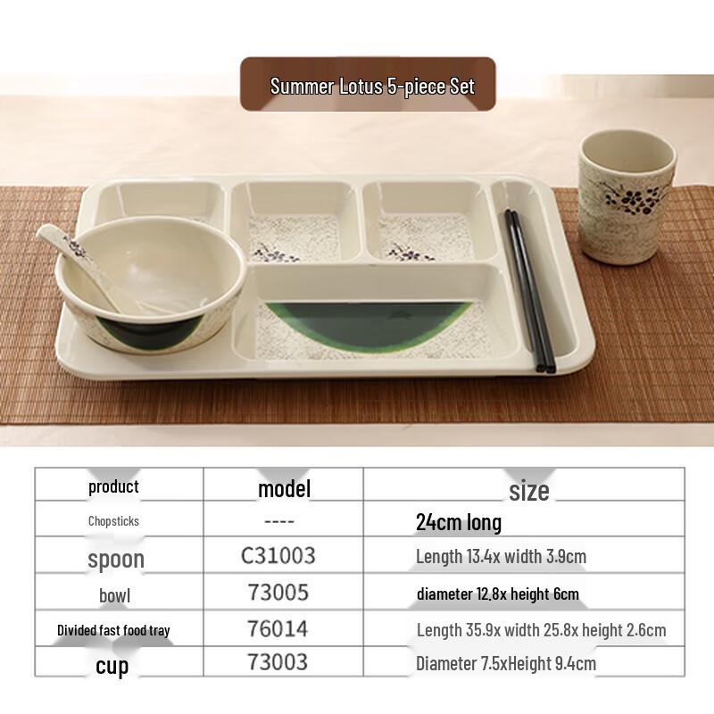 Melamine Multi-Compartment Lunch Plate
