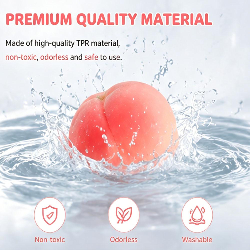 Aesthetic Peach Squishy Fake Fruit Beautiful Color Slow Rising Soft Tactile Squeeze Heavy Duty Kneading Prop Creative Desk Decor