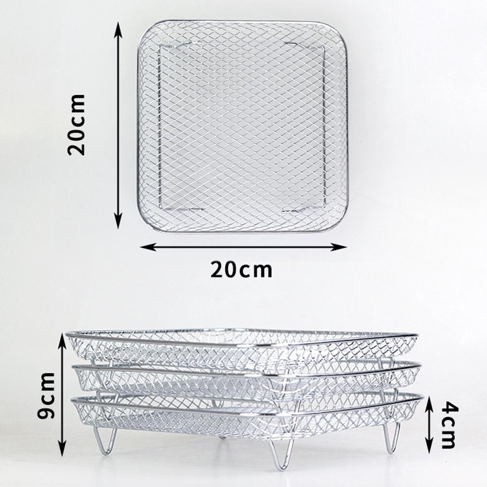 Air Fryer Three Stackable Dehydrator Racks 304 Stainless Steel Air Fryer Basket Tray Air Fryer Accessories with Most Air Fryer