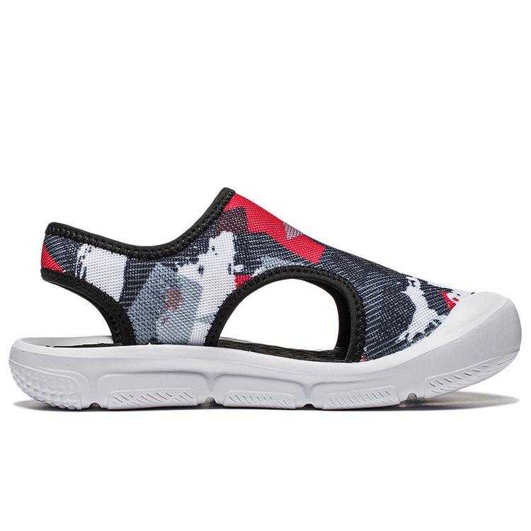 Li Ning Youth Skuai 2.0 Sports Trend Non-Slip Shock Absorbing Lightweight Childrens Sandals Kids Sandals Black Flame-Red Standard-White YKUT022-5