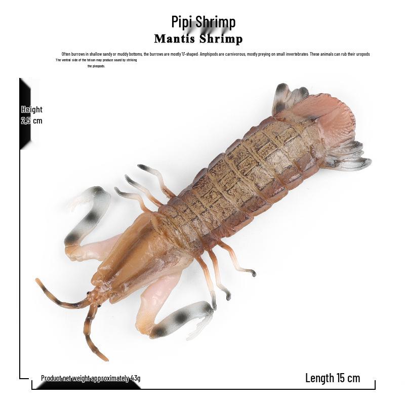 Montessori Marine Life Models: Mantis Shrimp & Prawn Educational Toys
