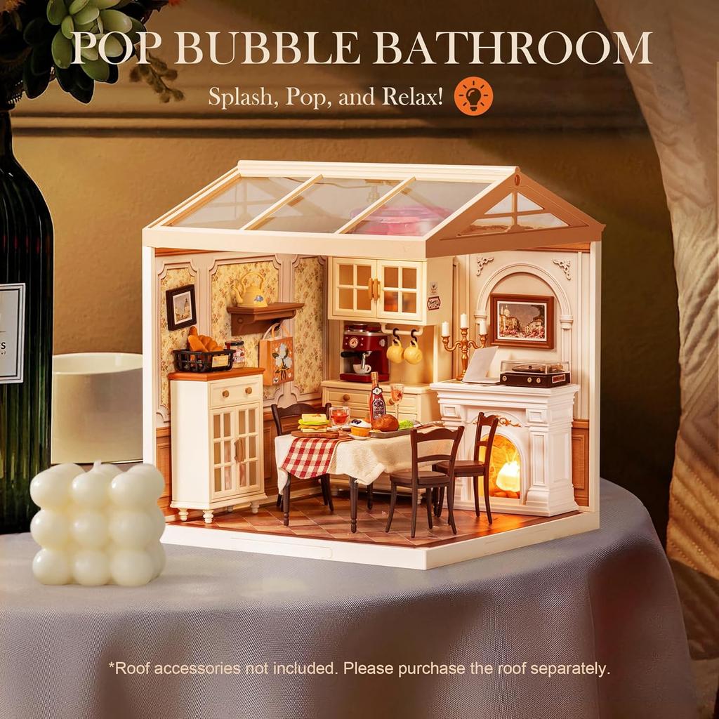 ROBOTIME Rolife 3D Puzzle Super Creator Warm Room DIY Miniature House (DW015B) | 1:24 Scale