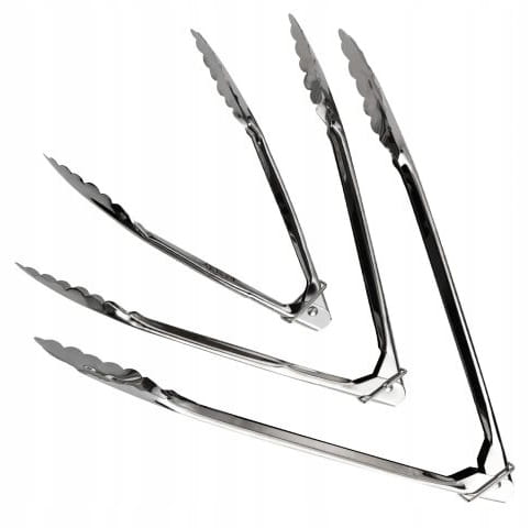 Kitchen Grill Tongs Set, Stainless Steel, Various Sizes