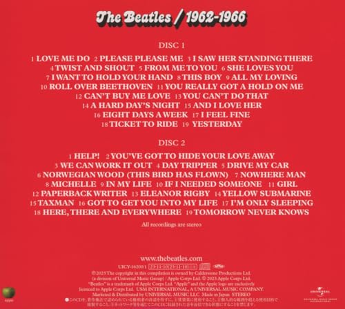 The Beatles 1962-1966" 2023 Edition (Standard Edition) (SHM-CD) (2-Disc-Set)