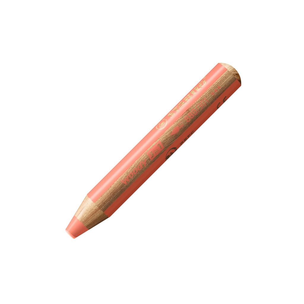 STABILO Woody Pastel Colored Set 3-in-1 Pencils, 6-Color (EO8806-3)