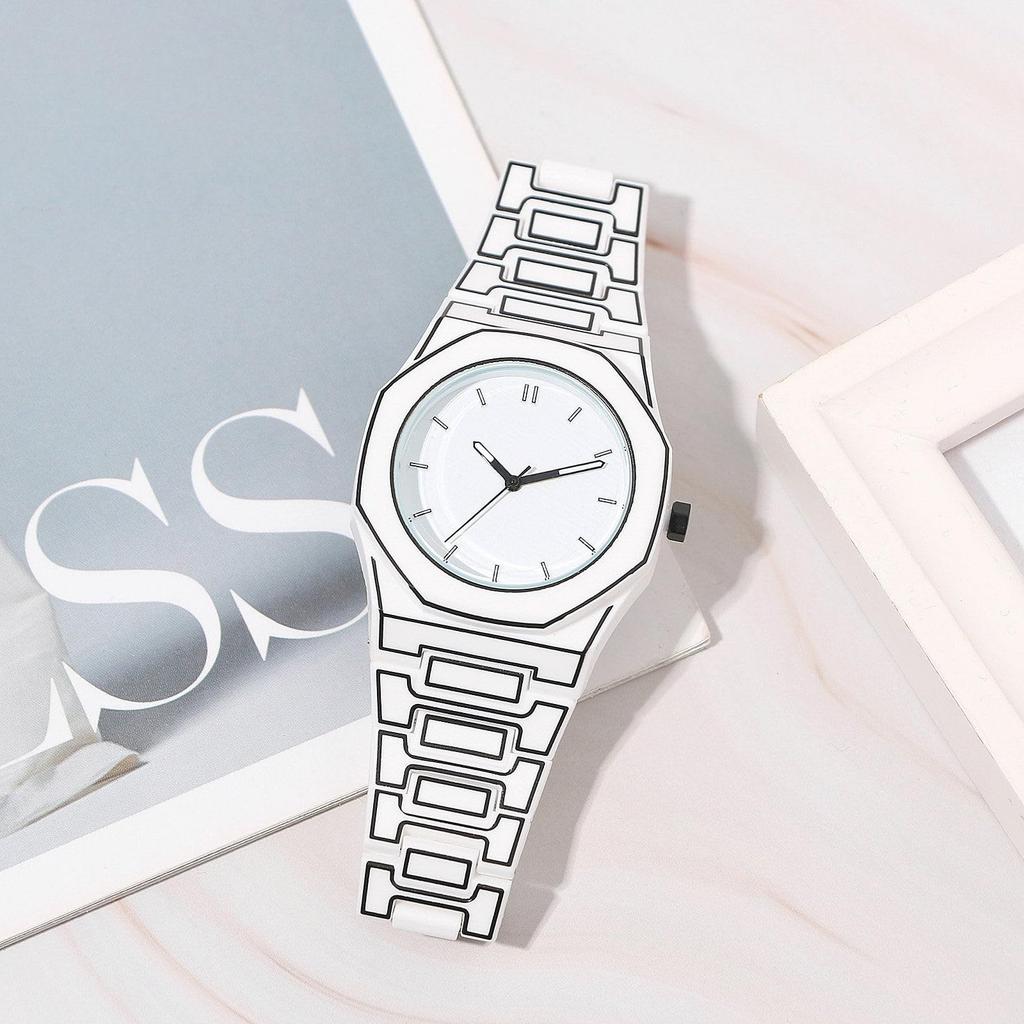 Men's Stylish, Stylish, Waterproof, Resin Strap Analog Quartz Watch with Octagonal Design - Perfect Gift for Birthdays, Anniversaries, Christmas, and