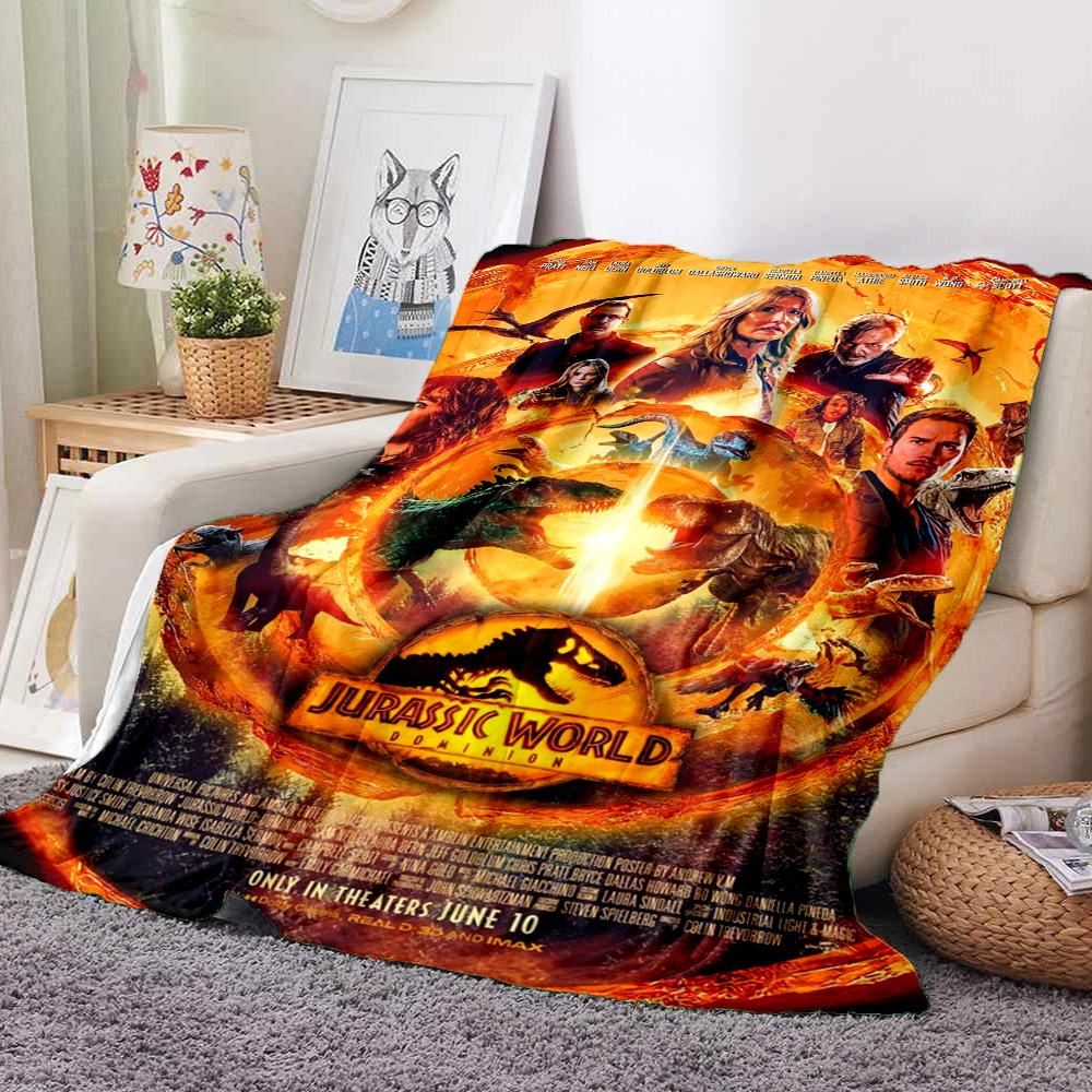 Jurassic World Flannel Blanket Throw Blanket Soft Warm Sofa Bed Camping Car home Decor Unique Christmas Gift C930169