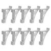 10 Pcs Aluminum Freezer Hooks Refrigerator Shelf Clips Cooler Shelf Support Hooks Metal Bracket Shelf Support Hanger Bracket