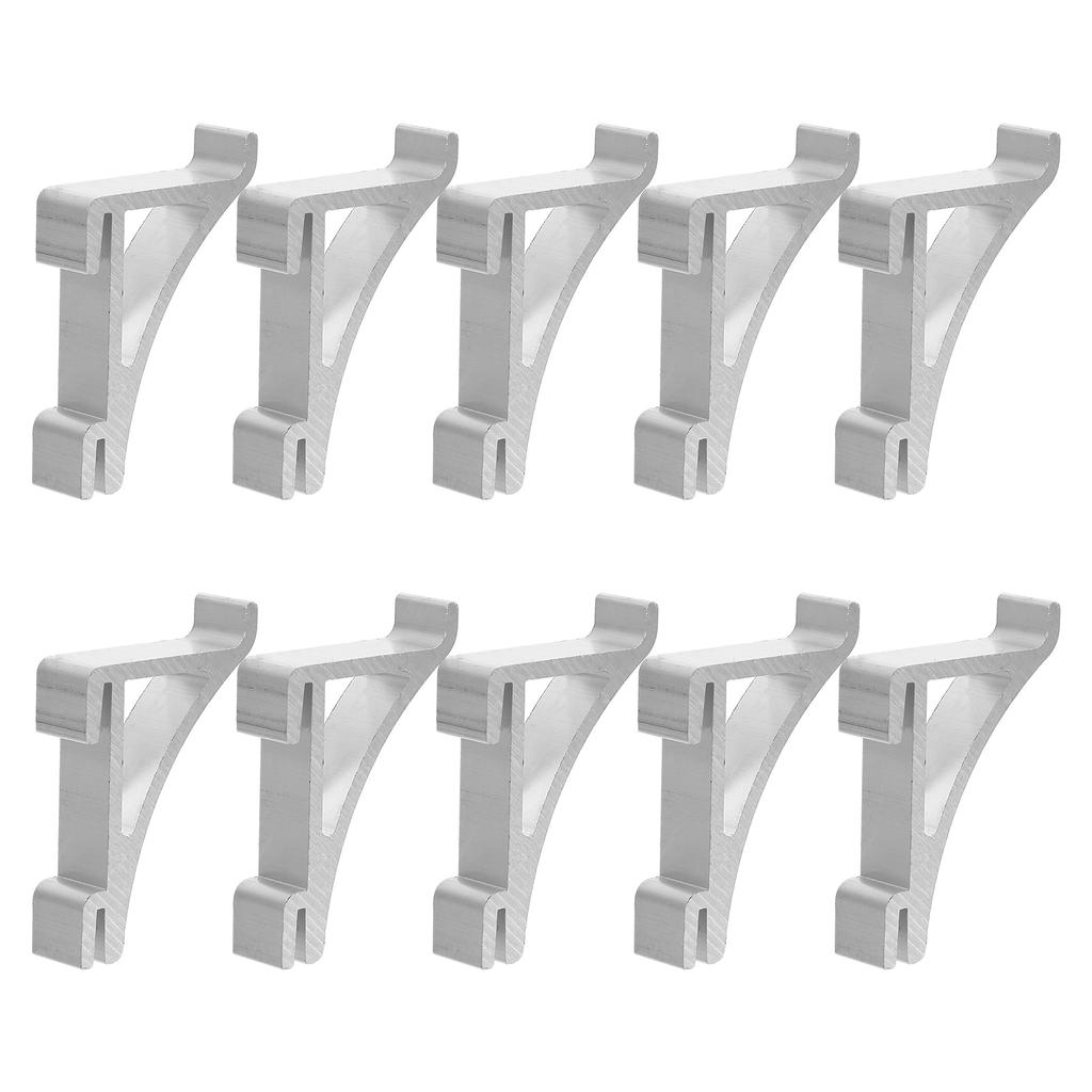 10 Pcs Aluminum Freezer Hooks Refrigerator Shelf Clips Cooler Shelf Support Hooks Metal Bracket Shelf Support Hanger Bracket