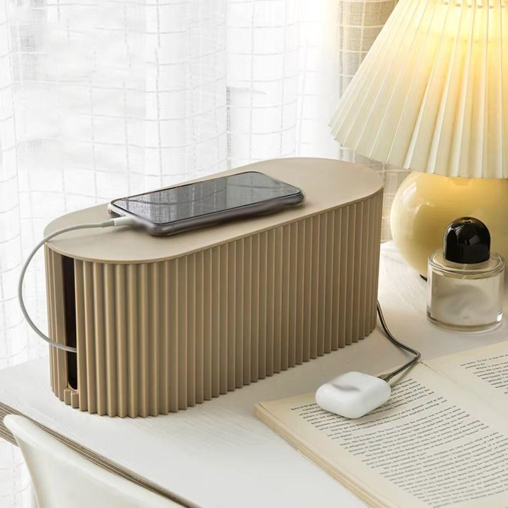 Plastic Power Line Storage Case Dustproof Wire Storage Box WiFi Router Socket Storage Box  Office