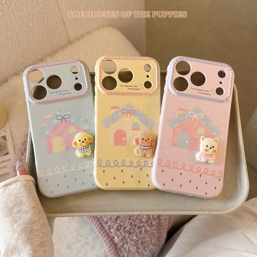 Applicable iphone17promax Apple16Phone case13Three-dimensional cute puppy14Korean Style15Highly attractive and soft