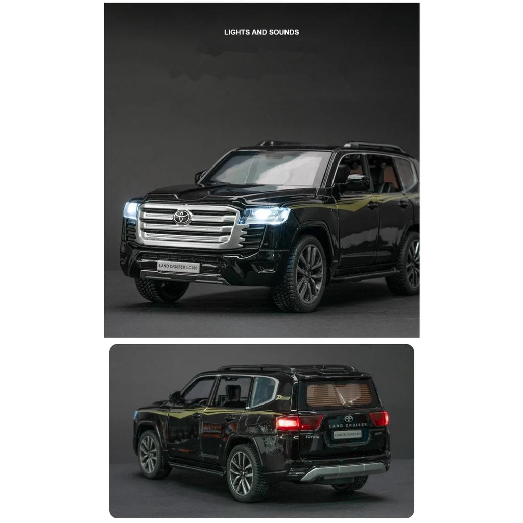 Modellino Auto in Lega 1/32 Toyota Land Cruiser LC300 ZX Prado SUV Metallo Diecast Veicoli Fuoristrada Modellino Auto Suono Luci Giocattoli per Bambini Regalo
