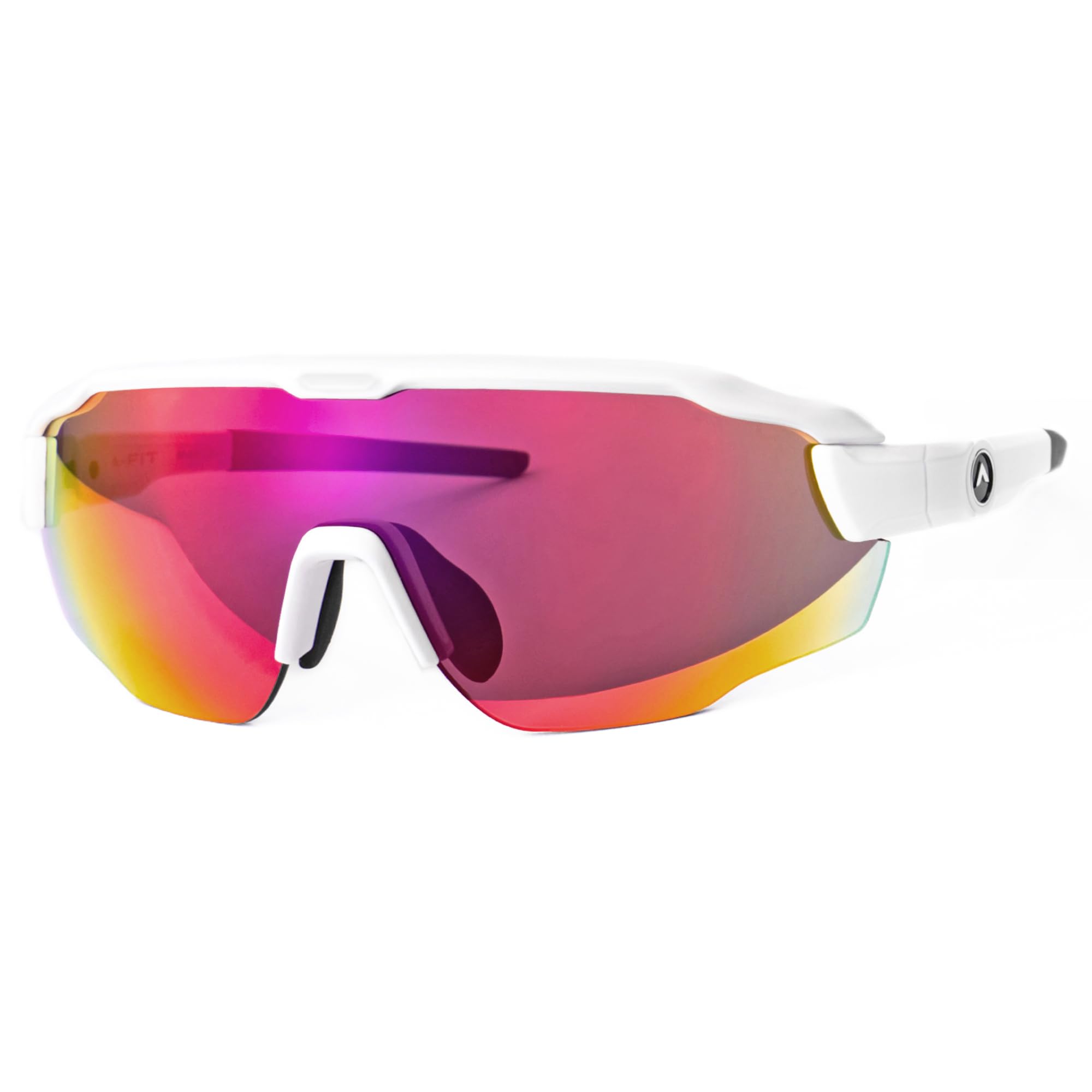 

Солнцезащитные очки FIT MASTER спортивные с зеркальными линзами-лентами для идеальной посадки A-Fit мужские полуободковые бело-красные (AF-808-C3-RDRM-S)