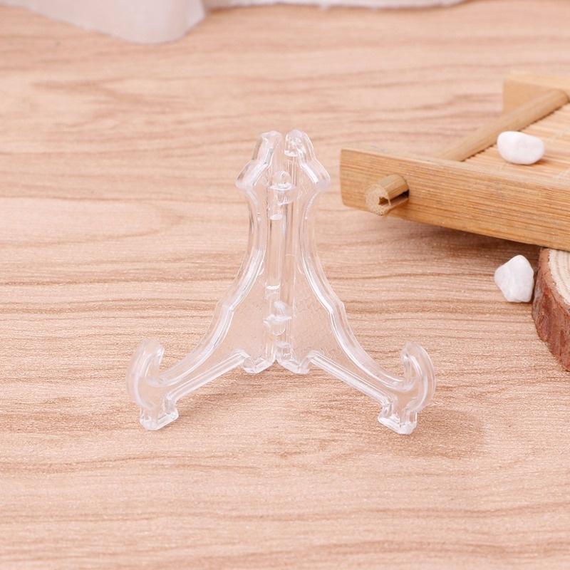 Transparent 42mm Plastic Display Stand Easel Coin Medal Token Badge Holder 10pcs/pack