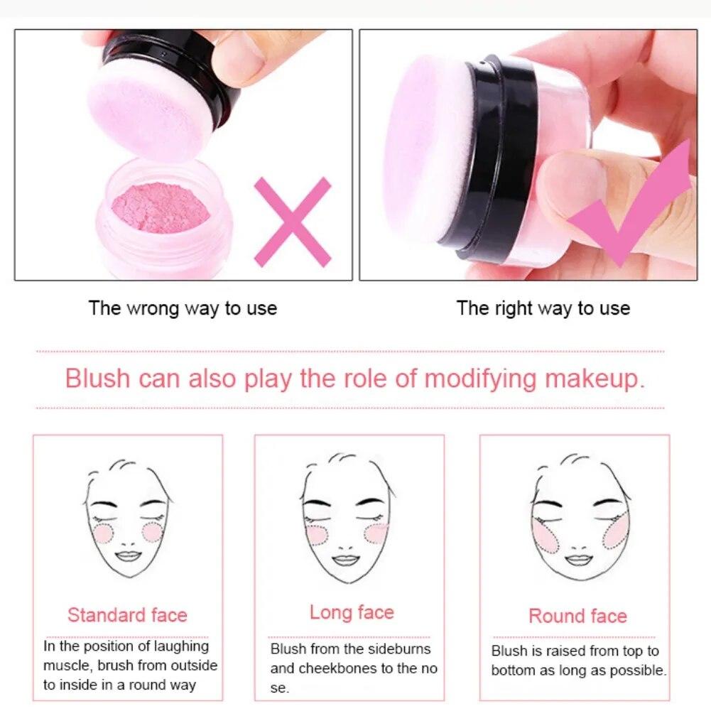 4 Colors Soft Face Blusher Powder Cheek Rouge Nourishing Brightening Complexion Repair Makeup 5g