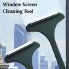 2Pcs Screen Cleaning Brush with Extended Handle 2-in-1 Brush Scraper Design Outdoor Window Screen Cleaner