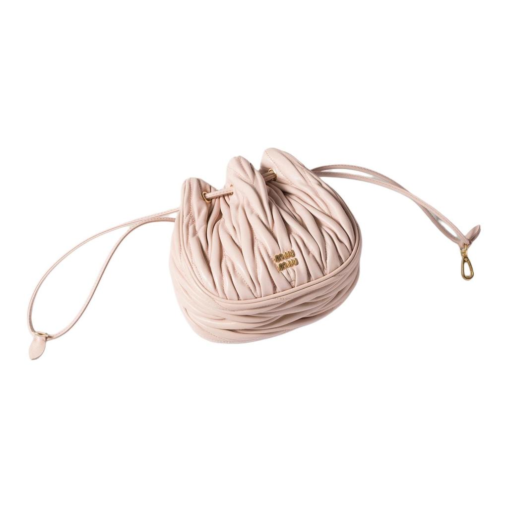 MIU MIU Matelassé Logo Lammleder Clutch Damen Clutch Rosa 5ND022_AFPP_F0236