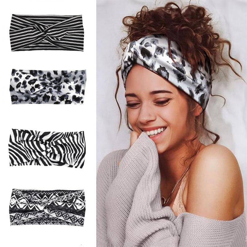 4pcs Sweat-absorbing Non-Slip Headband for Women,Sport Headband,Soft Fabric Elastic Headband for Exercise,Yoga,Running Accessory