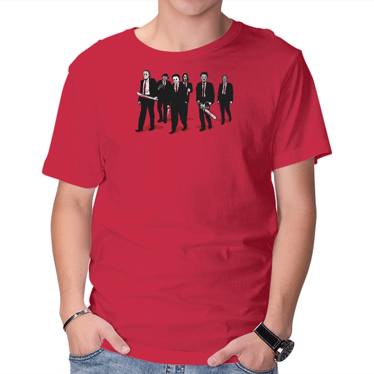 Unisex Crew Neck T-Shirt Reservoir Killers Graphic Short Sleeve Casual Tee L