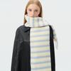 Wool Blended Colorful Striped Scarf for Women Winter Thickened Atmospheric Tassel Scarf