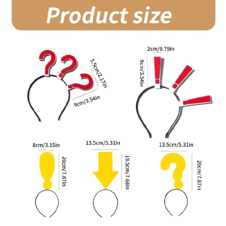 Exclamation Mark Hairbands Goof Birthday Party Photo Booth Props for Unisex