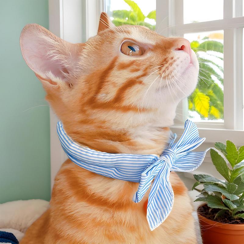 Sciarpa Rinfrescante per Animali Domestici Ghiaccio Fresco Traspirante Asciugamano Colpo di Calore Cani Gatti Collare Ghiaccio Gatto Regolabile Collare Bavaglino Articoli per Animali Domestici
