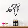1pc Unique Sea Turtle Metal Wall Decor - Geometric Cut Out Plaque Art for Bedroom, Ideal for Christmas