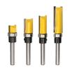4pcs Mill Router Bit Set 1/4 Shank Milling Bit Straight End Milling Trimmer Alloy Woodworking Tool