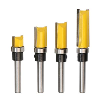 4 Stück Fräser-Bit-Set 1/4 Zoll Schaft Fräsfräser Gerader Endfräser Trimmer Legierung Holzbearbeitungswerkzeug