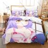 NEKOPARA OVA Themed Duvet Cover + 2 Pillowcases, Kawaii Cat Maid Anime Graphic Bedding Set Home Dorm Decoration