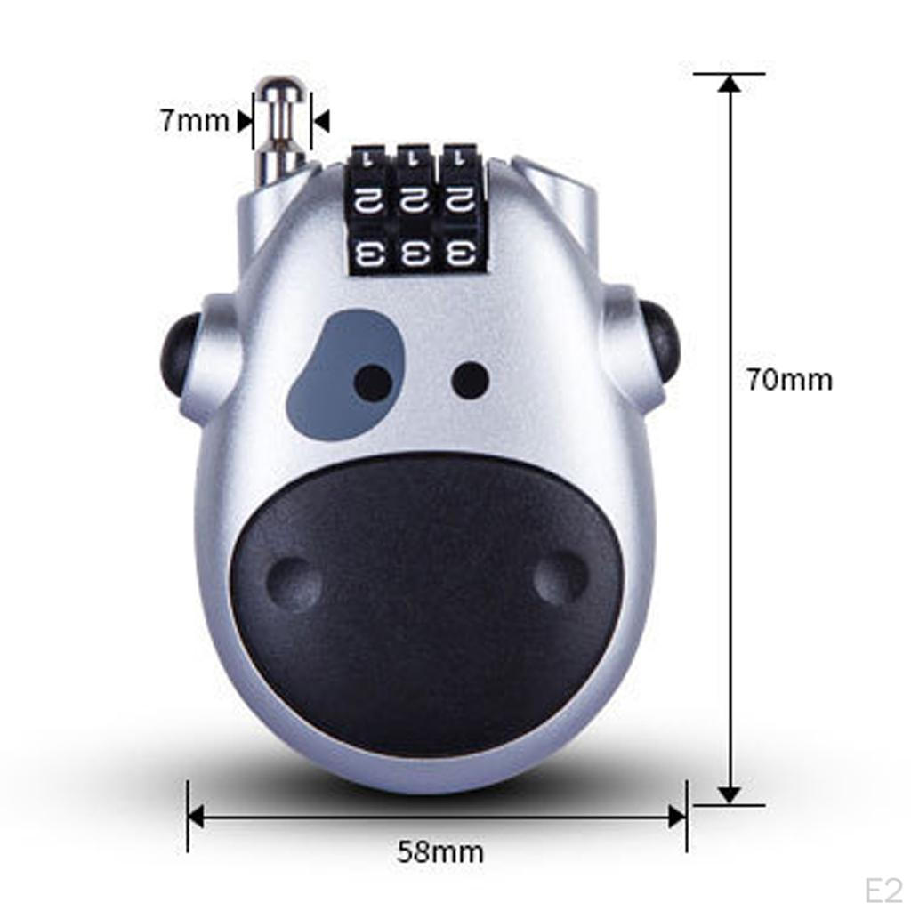 Code Combination Lock Retractable Steel Cable Wire