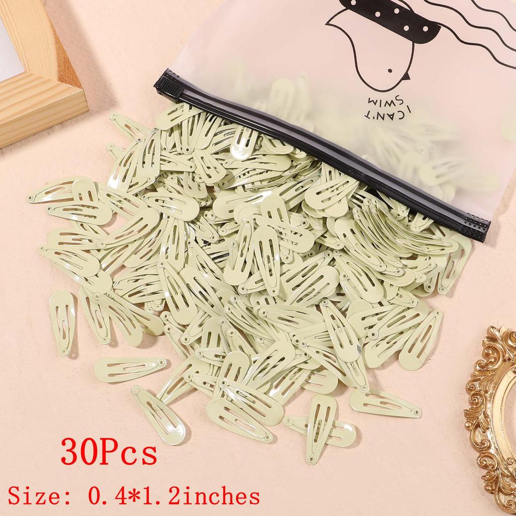 30Pcs/Set New Women Girls Cute Colorful Waterdrop Shape Hairpin Sweet Hair Clips Barrettes Slid Clip Fashion Hair Accessories