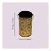 Solar Projection Lamp Wrought Iron Floral Pattern Light Portable Handle LED Shadow Casting Lantern