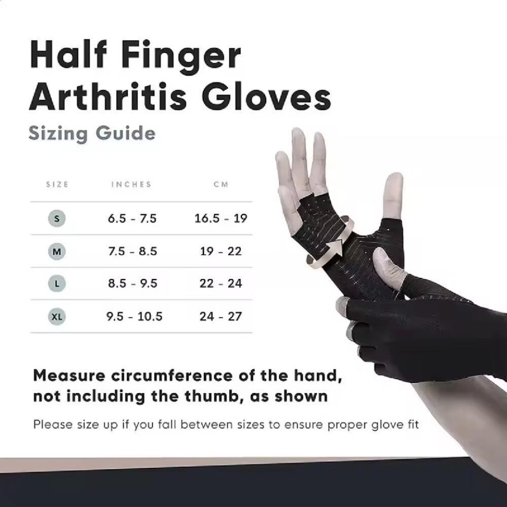 Copper Compression Arthritis Gloves  Best Copper Infused Fingerless Gloves Healing for Arthritis Pain Relief Carpal Tunnel Aches