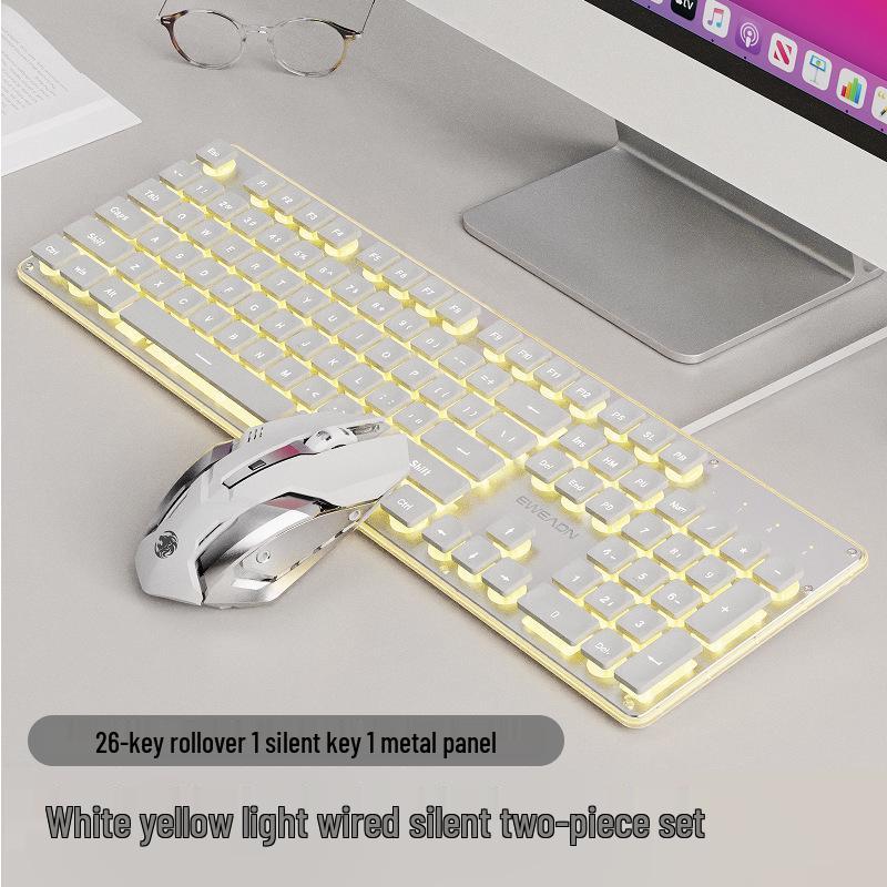 X7 Silent Pink Wireless Keyboard & Mouse Set for Women - Stylish Office Accessory